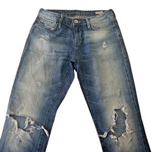 Mavi ADA Sexy Boyfriend Distressed Blue Denim Jeans 26 Womens Casual Style